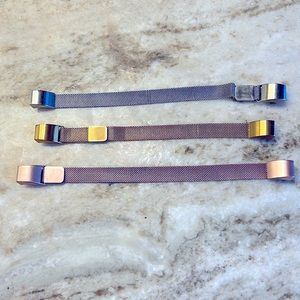 Fitbit Metal Bands in Silver, Gold, and Rose Gold